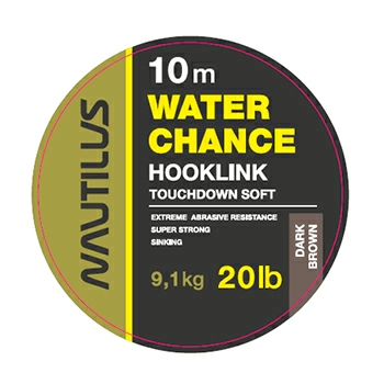Повод. мат. без оболочки Nautilus Hooklink WaterChance 10м 20lb/ (Dark Green) 