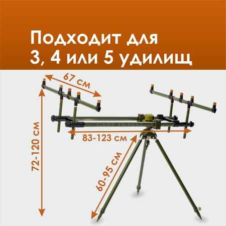 Род-под EastShark SDG-122-5 на 5 удилищ