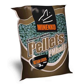 Пеллетс Minenko PMbaits Betaine Green 10мм 3 кг (Бетаин)   Зеленый