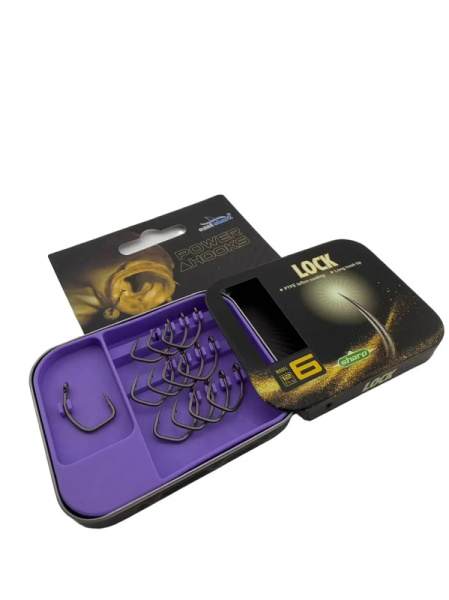 Крючки EastShark ES 2026 LOCK Size 8 Тефлон с бородкой