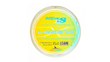 Плетеный шнур EastShark Legend X8  150м 18,6кг/0,20мм (Желтый) 