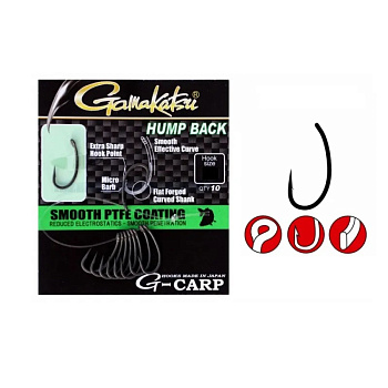 Крючки Gamakatsu Hump Back Size 4 Grey 