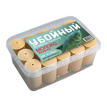 Прикормка на толстолобика УБОЙНЫЙ в контейнере Технопланктон bm 975гр 1 040г 15шт (Топленое молоко) 