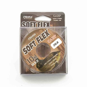 Повод. мат. без оболочки Caiman Soft Flex  10м 20lb/ (Brown ) 
