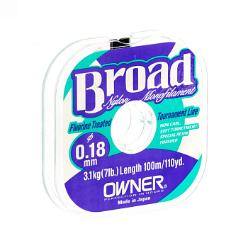 Поводочная леска Owner Broad  25м 1,5кг/0,12мм (Прозрачный) 